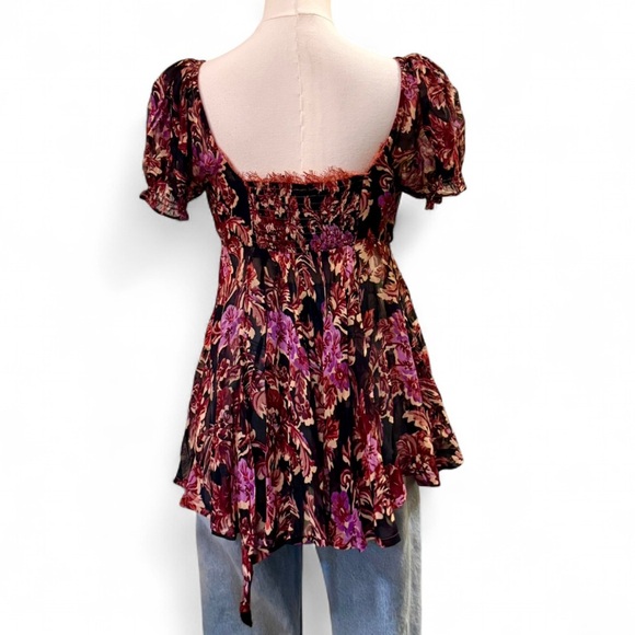 Anthropologie Whimsygoth Fairycore XS Sheer Asymmetrical Flowy Goth Romantic - Picture 4 of 7